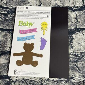 Little B Designer Steel Cutting Dies WELCOME BABY  6 Dies